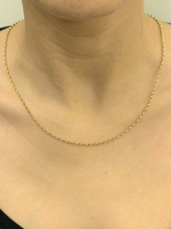 18k solid gold necklace discount