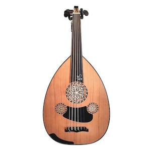 Professional Turkish Oud  - Paduk Bowl Spruce Top - Ebony Fingerboard & Pegs with Hardcase Gift + Strings
