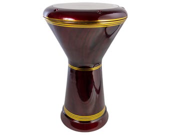 Darbuka Tambour Égyptien En Aluminium - 21.5x44cm, Avec Étui Et Clé