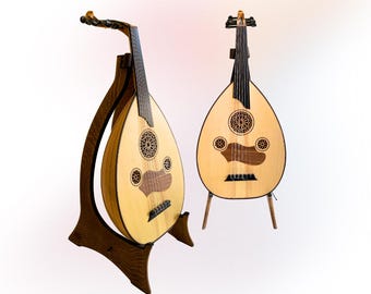 リュート音楽ウード楽器、「5/6/7/11」弦チューン、手作りアラビア