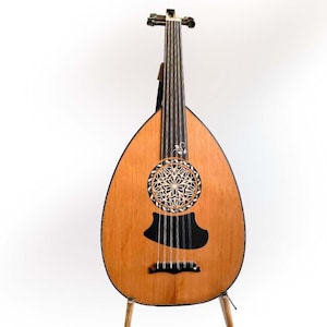 Professional Turkish Oud  - Paduk Bowl Spruce Top - Ebony Fingerboard & Pegs with Hardcase Gift + Strings