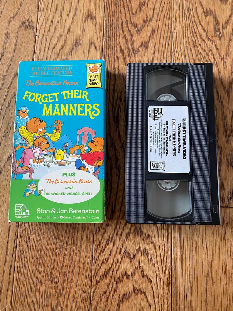 1986 The Berenstain Bears Forget their Manners VHS image 1