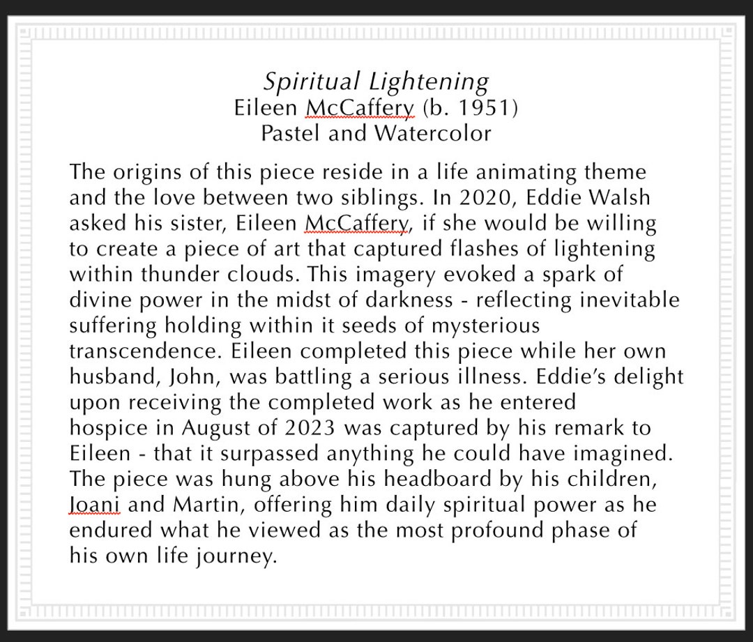 Wall Plate WP1L, Title Plate, Plaque, Art Plaque, Picture Title