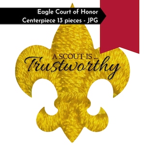 Eagle Court of Honor Centerpiece Digital Download - Scout Law Themed Decor