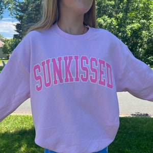 Sunkissed Sweatshirt - Pink Summer Sweatshirt - Oversized Sweatshirt - Sun Sweatsirt
