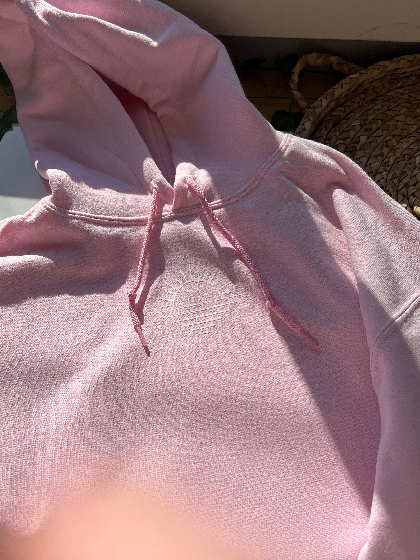 Pink Sunset Hoodie Trendy Pink Hoodie Light Pink Oversized Etsy