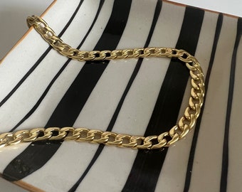 18k Gold Plated Curb Chain - Cuban Link Chain Necklace
