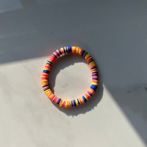 Aviator Nation Inspired Bracelet - Clay Bead Bracelet - Heishi Disc Bracelet