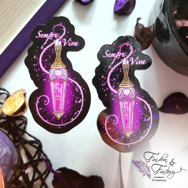 Death Becomes Her Potion Sticker | Matte or Sparkle | Sempre Viva | Live Forever | 90’s Movie Sticker | Water Resistant Vinyl Sticker