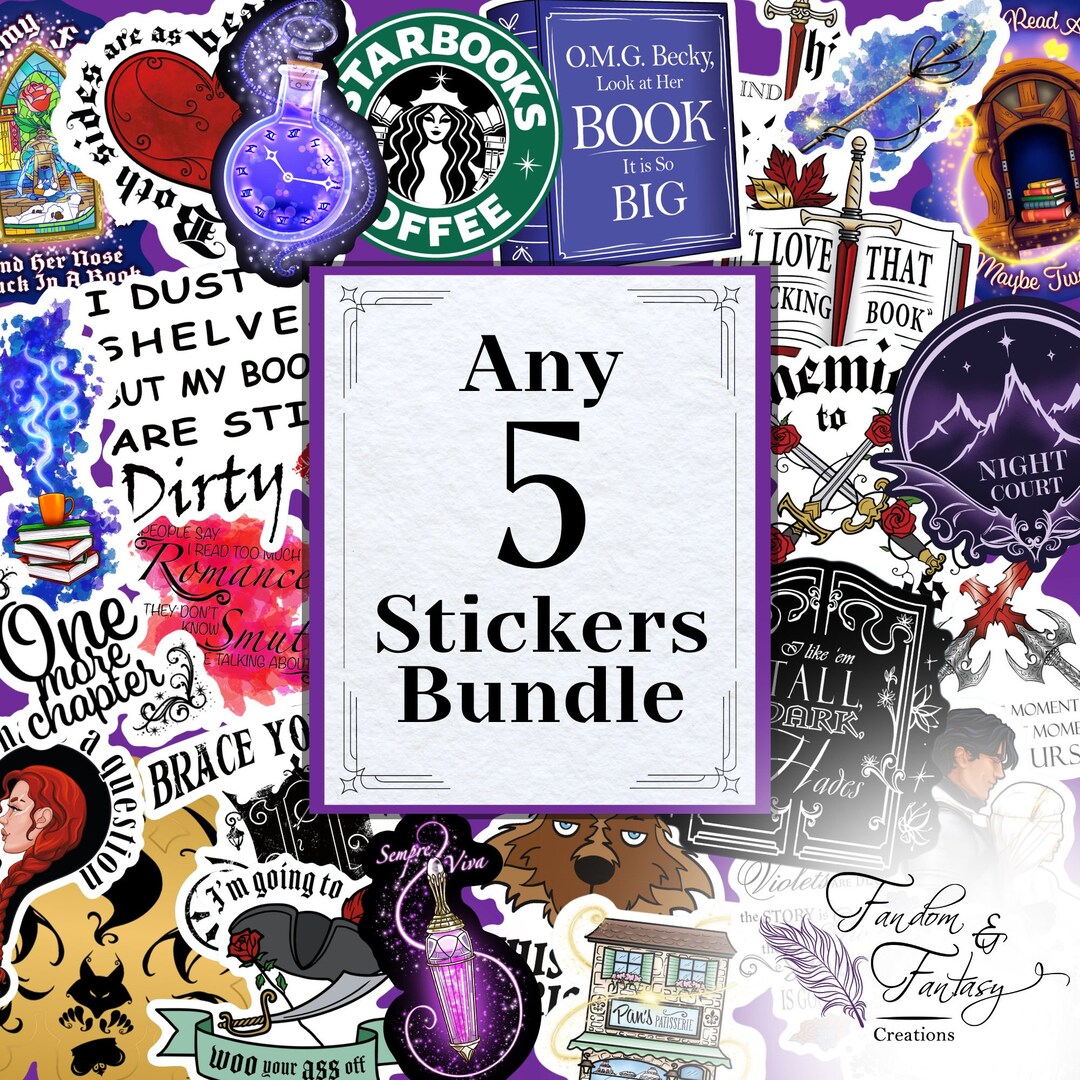 10-120 Pcs Bookish Stickers For Kindle, Kindle Paperwhite, Kindle Scribe, Water Bottle, Laptop Decal, Tablets, Romance Tropes, Smut Stickers