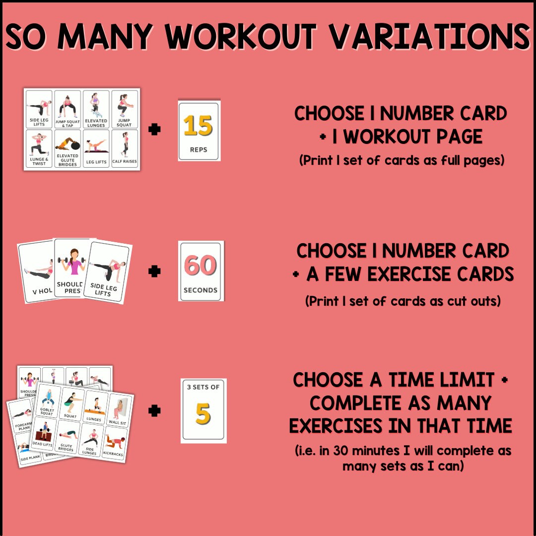 Weightloss Workout Printable for Weightloss and Fitness Home Workout ...