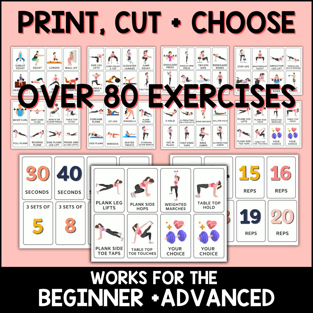 Weightloss Workout Printable for Weightloss and Fitness Home Workout ...