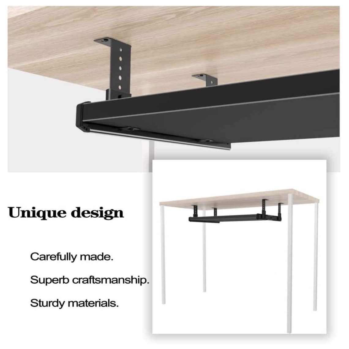 Keyboard Tray Addon, Custom Keyboard Tray, Wooden Keyboard Tray, Under