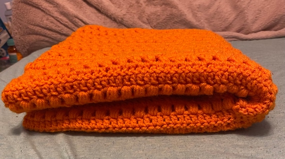 Orange Baby Blanket Etsy Canada