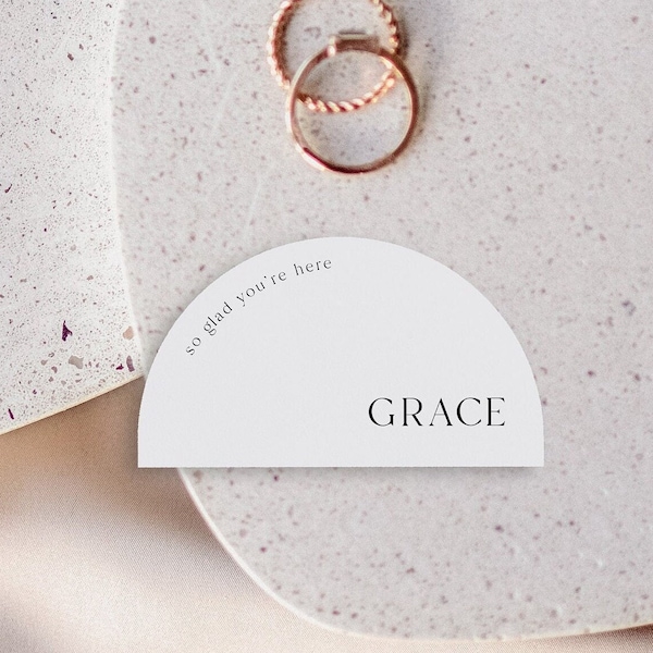Arched Place Cards Template, Arch Place Card Template, Instant Download