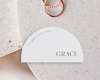 Arched Place Cards Template, Arch Place Card Template, Instant Download