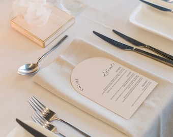 Arch Wedding Menu, Menu Template, Wedding Drink Menu, Canva Template, Instant Download, #CHLOE