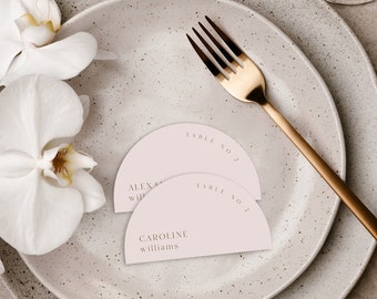 Arch Place Card Canva Template, Modern Boho Design (Instant Download)