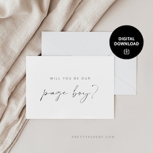 Digitaler Download Page Boy Vorschlag Karte, werden Sie unser Page Boy Karte sein, SOFORTIGER DOWNLOAD, bereit zum Drucken