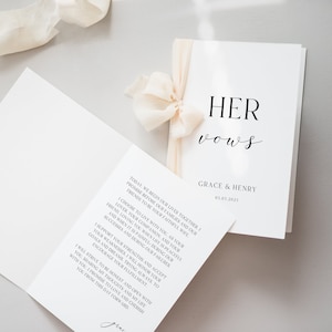 Minimalistische bruiloft gelofte boek sjabloon, bewerkbare zijn en haar geloften, Canva bruiloft geloften kaarten sjabloon, INSTANT DOWNLOAD