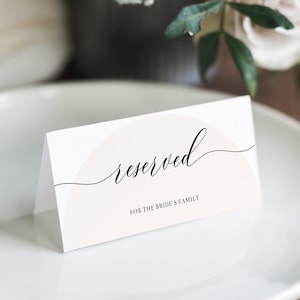 Arch Wedding Reserved Sign Template, Tented Reserved Sign Wedding, INSTANT DOWNLOAD, #CHLOE