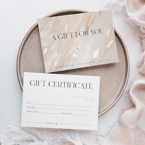 Modello di certificato regalo modificabile, buono regalo, buono regalo stampabile, download istantaneo