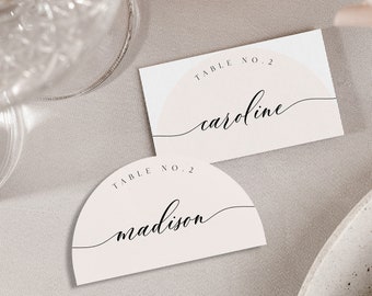 Arch Place Cards Template: Elegant Bridal Event Decor (Instant Download)