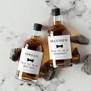 Modèle d'étiquette whisky pour garçons d'honneur, Will You Be My Groomsman Canva, Il est temps de s'habiller, proposition du témoin, TÉLÉCHARGEMENT IMMÉDIAT