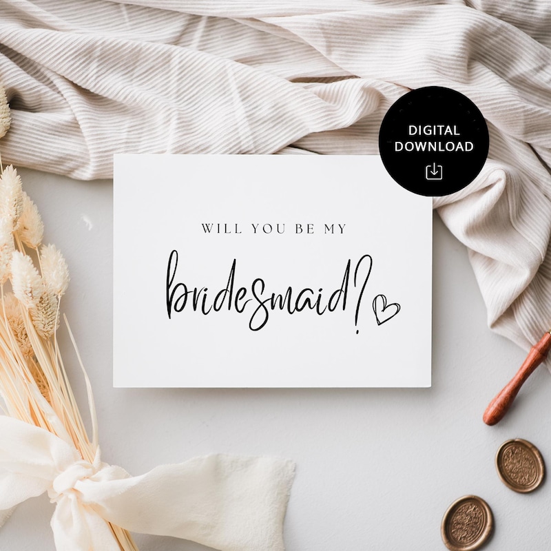 Will You Be My Bridesmaid Card Etsy — free download