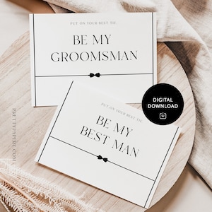 Digital Download Groomsmen Proposal Card, Proposta Best Man, DOWNLOAD IMMEDIATO, Pronto per la stampa