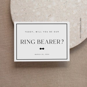 Canva Ring Bearer Proposal Card Template, Will You Be Our Ring Bearer ...