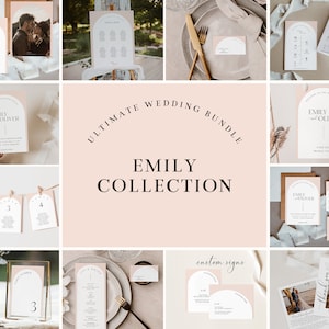 Arch Wedding Bundle, Wedding Stationary Bundle, Instant Download, #EMILY