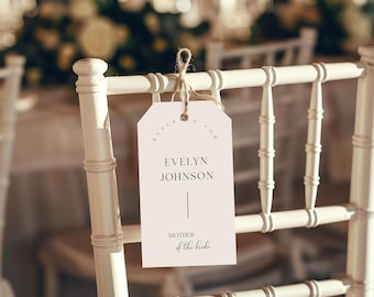 Arch Reserved Sign, Modern Wedding Seating Template (Canva Download)