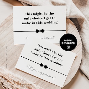 Digital Will You Be My Groomsman Proposal Card, Funny Best Man Proposal, DOWNLOAD IMMEDIATO, Pronto per la stampa