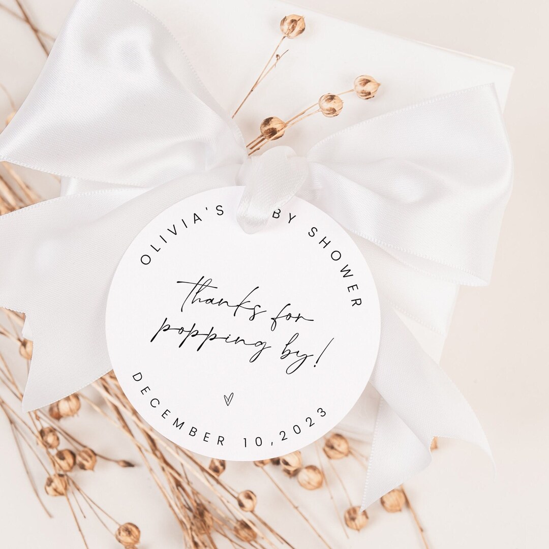 Circle Gift Tags Template, Thanks for Popping by Canva Template