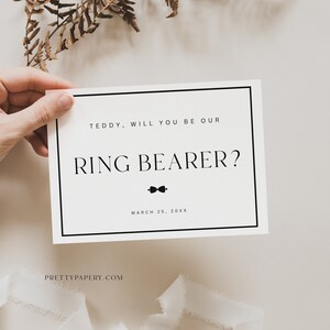 Canva Ring Bearer Proposal Card Template, Will You Be Our Ring Bearer ...