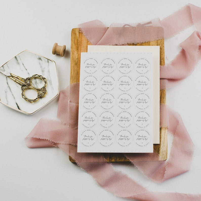 Circle Gift Tags Template Thanks for Popping By Printable - Etsy