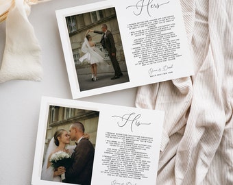 Wedding Vows First Anniversary Gift, Minimalist Template (Canva, Instant Download)