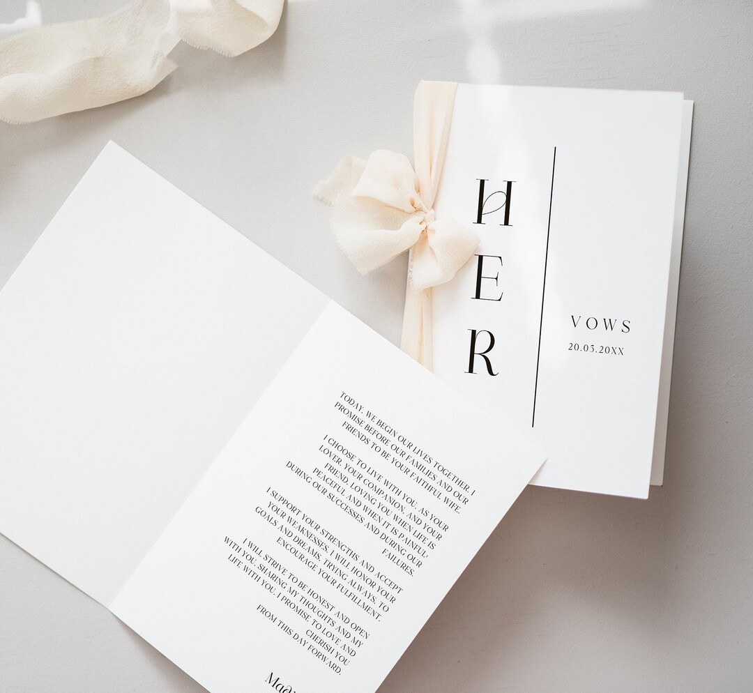 Plantilla elegante para libro de votos matrimoniales: para él y para ella,  tarjetas editables de Canva (descarga instantánea) - Etsy México, image size:1080x994
