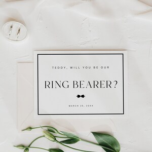 Canva Ring Bearer Proposal Card Template, Will You Be Our Ring Bearer ...