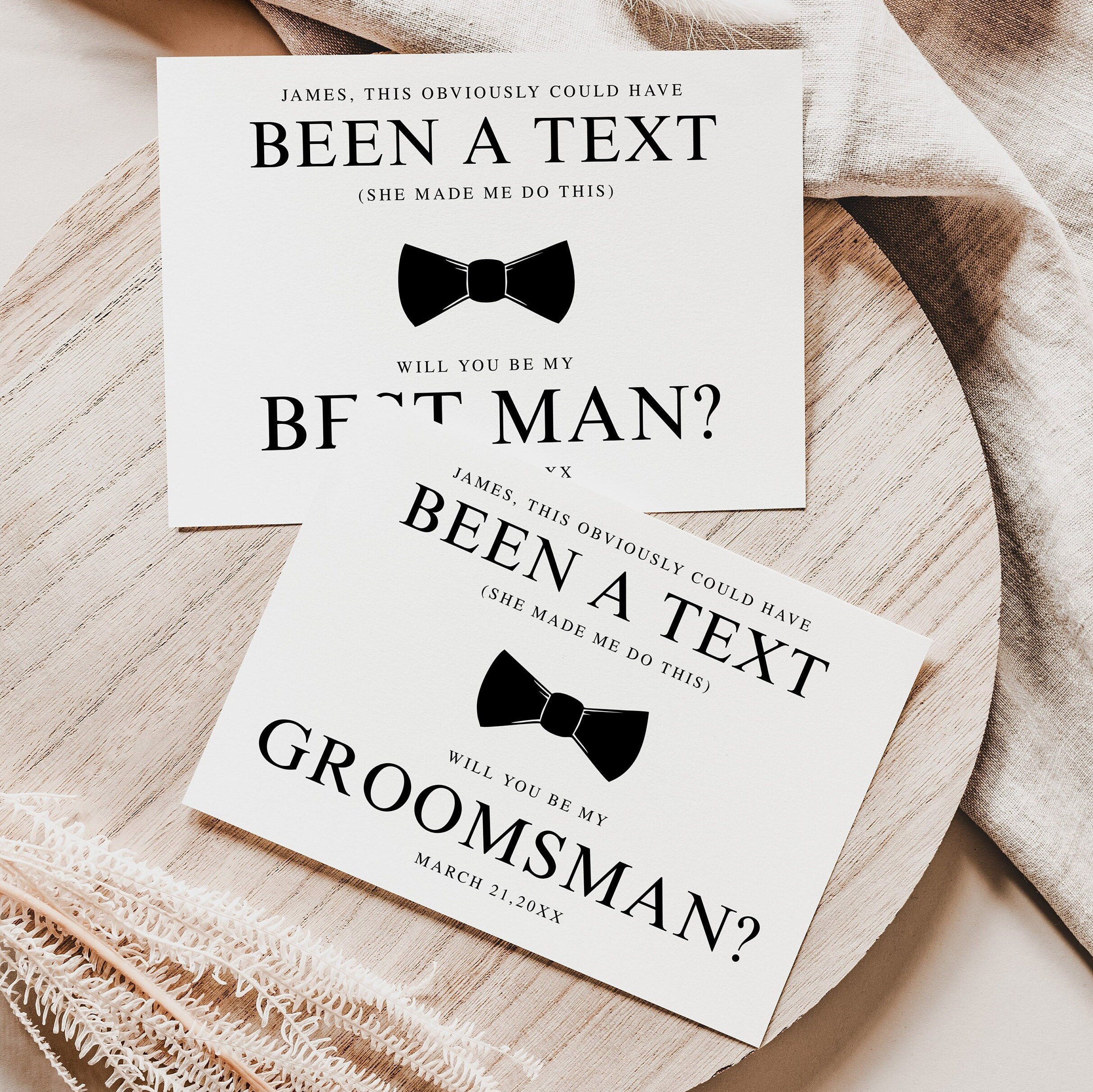 Funny Groomsmen Proposal Card Template, Best Man Proposal, Canva Template, INSTANT DOWNLOAD