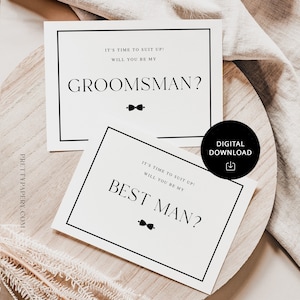 Digitaler Download Groomsman Karte, Trauzeugen & Trauzeuge Vorschlag, SOFORTIGER DOWNLOAD, fertig zum Drucken