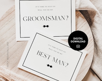 Digital Download Groomsman Card, Groomsmen & Best Man Proposal, INSTANT DOWNLOAD, Ready To Print