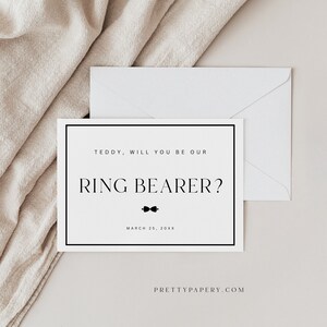 Canva Ring Bearer Proposal Card Template, Will You Be Our Ring Bearer ...