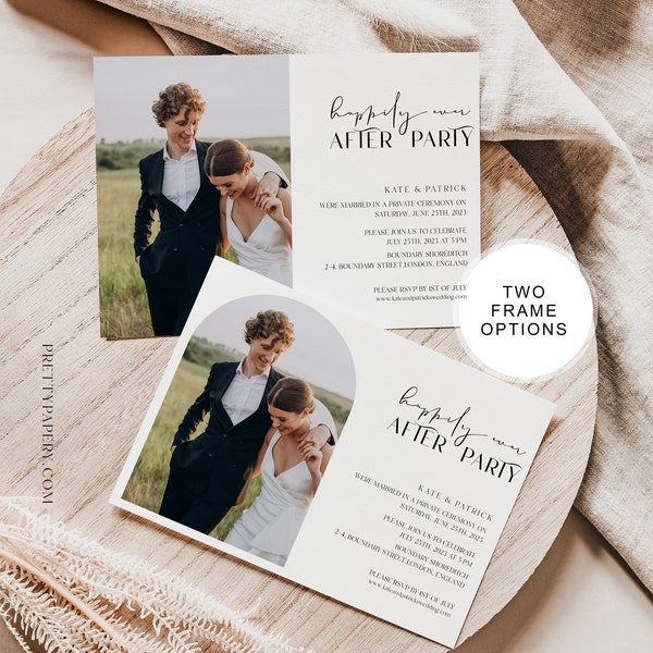 Une invitation à une fête pour toujours, une photo de réception, un modèle de toile d'invitation à une fête, téléchargement immédiat