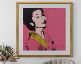 Kimiko Powers Pink | Andy Warhol | Pop Art | Canvas or Print (Framed /Unframed and Mat/No Mat)