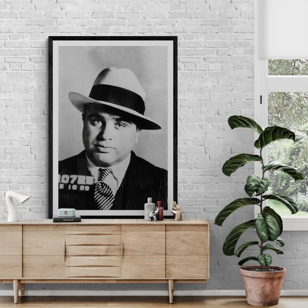 Al Capones's Mugshot - Large Print Wall Decor,  Canvas or Print (Framed /Unframed and Mat/No Mat)