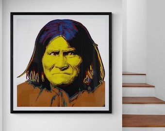 Geronimo | Andy Warhol | Pop Art | Canvas or Print (Framed /Unframed and Mat/No Mat)
