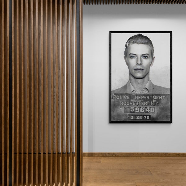 Digital Download: Mug Shot Poster Size Prints of David Bowie, Large Print Poster