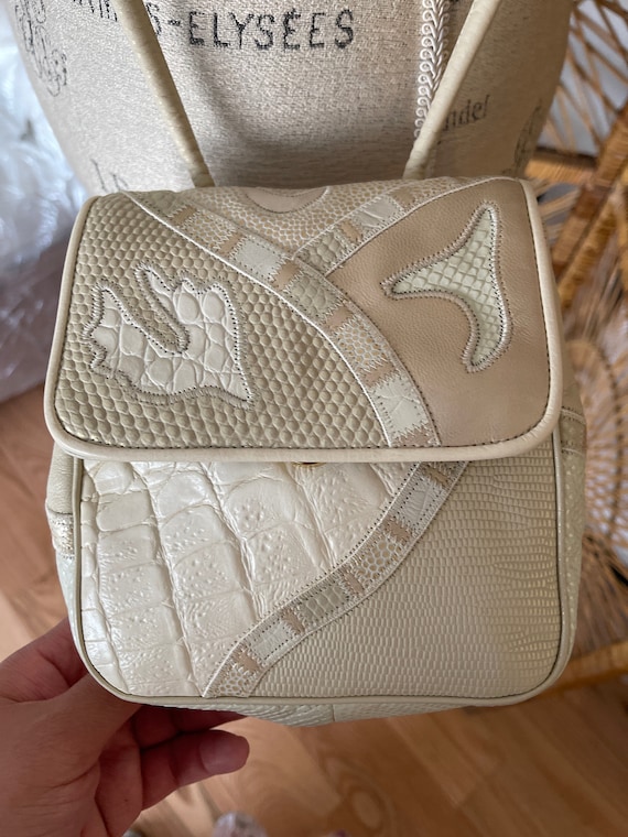 Vintage SHARIF cream/ivory/beige purse Crossbody b